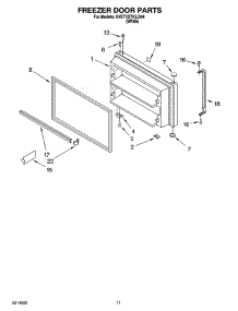 06 - Freezer Door Parts, Optional Parts parts for Whirlpool Refrigerator 5VET1DTKLQ04 from AppliancePartsPros.com