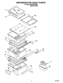03 - Refrigerator Shelf Parts parts for Whirlpool Refrigerator 6GS5SHGXRS01 from AppliancePartsPros.com