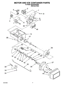 05 - Motor And Ice Container Parts parts for Whirlpool Refrigerator 6GS5SHGXRS01 from AppliancePartsPros.com