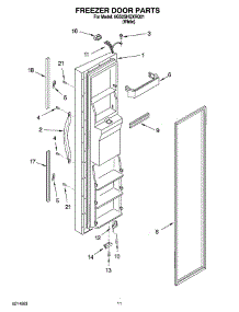 08 - Freezer Door Parts parts for Whirlpool Refrigerator 6GS2SHQXRQ01 from AppliancePartsPros.com