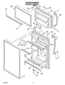 02 - Door Parts parts for Whirlpool Refrigerator 5ET2WVKRQ01 from AppliancePartsPros.com