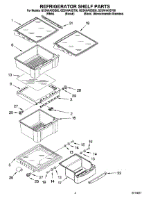 03 - Refrigerator Shelf Parts parts for Whirlpool Refrigerator GC5NHAXSY00 from AppliancePartsPros.com