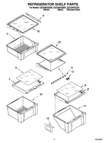 03 - Refrigerator Shelf Parts parts for Whirlpool Refrigerator GS2SHAXSQ00 from AppliancePartsPros.com