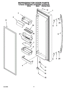 06 - Refrigerator Door Parts parts for Whirlpool Refrigerator GS2SHAXSQ00 from AppliancePartsPros.com