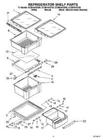 03 - Refrigerator Shelf Parts parts for Whirlpool Refrigerator GC3NHAXSB00 from AppliancePartsPros.com