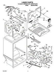 02 - Liner Parts parts for Whirlpool Refrigerator 5GR2SHKXLS03 from AppliancePartsPros.com