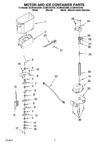 05 - Motor And Ice Container Parts parts for Whirlpool Refrigerator GC3NHAXSB00 from AppliancePartsPros.com
