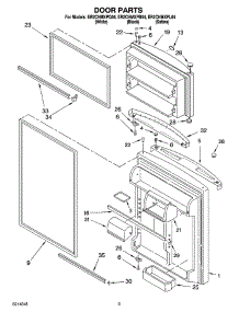 02 - Door Parts parts for Whirlpool Refrigerator ER2CHMXPL04 from AppliancePartsPros.com