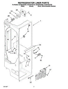 02 - Refrigerator Liner Parts parts for Whirlpool Refrigerator GC5NHAXSB00 from AppliancePartsPros.com