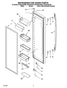 06 - Refrigerator Door Parts parts for Whirlpool Refrigerator GC5NHAXSB00 from AppliancePartsPros.com