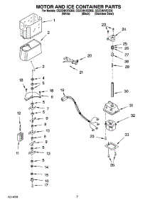 05 - Motor And Ice Container Parts parts for Whirlpool Refrigerator GS2SHAXSB00 from AppliancePartsPros.com