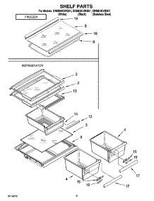 05 - Shelf Parts, Optional Parts (Not Included) parts for Whirlpool Refrigerator ER8MHKXRS01 from AppliancePartsPros.com