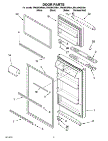02 - Door Parts parts for Whirlpool Refrigerator ER8AHKXRL01 from AppliancePartsPros.com