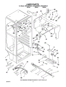 03 - Liner Parts parts for Whirlpool Refrigerator ER8AHMXRB01 from AppliancePartsPros.com