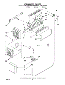 05 - Icemaker Parts parts for Whirlpool Refrigerator ER8AHMXRB01 from AppliancePartsPros.com