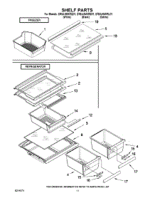 06 - Shelf Parts parts for Whirlpool Refrigerator ER8AHMXRB01 from AppliancePartsPros.com