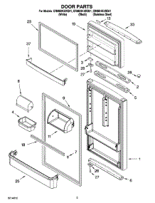 02 - Door Parts parts for Whirlpool Refrigerator ER8MHKXRB01 from AppliancePartsPros.com