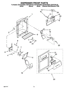 08 - Dispenser Front Parts parts for Whirlpool Refrigerator ED2FHEXSQ00 from AppliancePartsPros.com