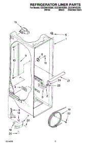 02 - Refrigerator Liner Parts parts for Whirlpool Refrigerator GS2SHAXSS00 from AppliancePartsPros.com