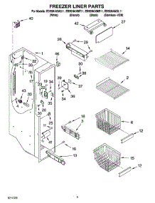 04 - Freezer Liner Parts parts for Whirlpool Refrigerator ED5SHAXMB11 from AppliancePartsPros.com
