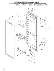06 - Refrigerator Door Parts parts for Whirlpool Refrigerator ED2FHEXSL00 from AppliancePartsPros.com