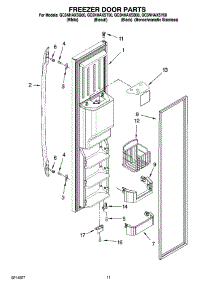 07 - Freezer Door Parts parts for Whirlpool Refrigerator GC5NHAXSQ00 from AppliancePartsPros.com