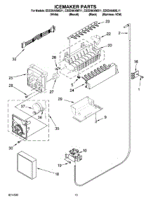 12 - Icemaker Parts, Optional Parts (Not Included) parts for Whirlpool Refrigerator ED5SHAXMT11 from AppliancePartsPros.com