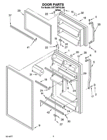 02 - Door Parts parts for Whirlpool Refrigerator 5VET2WPKLQ04 from AppliancePartsPros.com