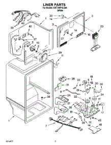 03 - Liner Parts parts for Whirlpool Refrigerator 5VET2WPKLQ04 from AppliancePartsPros.com