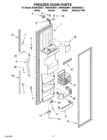 07 - Freezer Door Parts parts for Whirlpool Refrigerator ED5SHAXMQ11 from AppliancePartsPros.com