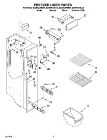 04 - Freezer Liner Parts parts for Whirlpool Refrigerator ED2FHAXST00 from AppliancePartsPros.com
