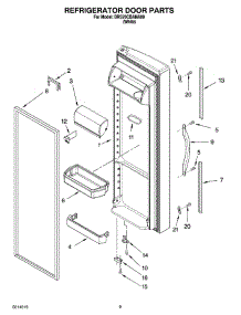 06 - Refrigerator Door Parts parts for Whirlpool Refrigerator BRS70CBANA00 from AppliancePartsPros.com