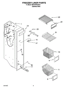 04 - Freezer Liner Parts parts for Whirlpool Refrigerator BRS70WRANA00 from AppliancePartsPros.com