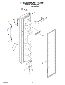 07 - Freezer Door Parts parts for Whirlpool Refrigerator BRS70WRANA00 from AppliancePartsPros.com
