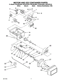 05 - Motor And Ice Container Parts parts for Whirlpool Refrigerator ED5FHEXST00 from AppliancePartsPros.com