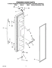 07 - Freezer Door Parts parts for Whirlpool Refrigerator ED5FHEXSB00 from AppliancePartsPros.com