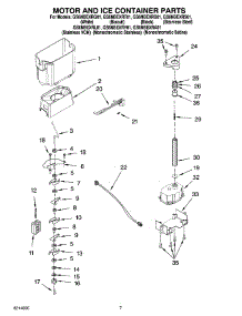 05 - Motor And Ice Container Parts parts for Whirlpool Refrigerator GS6NBEXRA01 from AppliancePartsPros.com