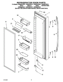 06 - Refrigerator Door Parts parts for Whirlpool Refrigerator GS6NBEXRY01 from AppliancePartsPros.com