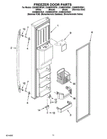 07 - Freezer Door Parts parts for Whirlpool Refrigerator GS6NBEXRY01 from AppliancePartsPros.com
