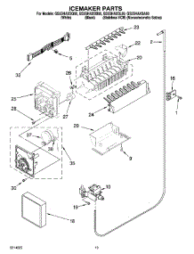 12 - Icemaker Parts, Optional Parts (Not Included) parts for Whirlpool Refrigerator GS5SHAXSA00 from AppliancePartsPros.com