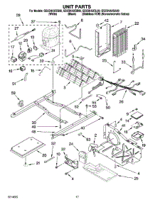 11 - Unit Parts parts for Whirlpool Refrigerator GS5SHAXSL00 from AppliancePartsPros.com