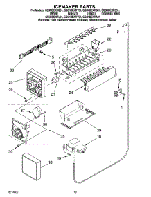 12 - Icemaker Parts, Optional Parts (Not Included) parts for Whirlpool Refrigerator GS6NBEXRY01 from AppliancePartsPros.com