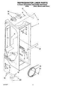 02 - Refrigerator Liner Parts parts for Whirlpool Refrigerator ES2FHAXSA00 from AppliancePartsPros.com