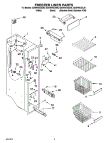 04 - Freezer Liner Parts parts for Whirlpool Refrigerator GD5RHAXSL00 from AppliancePartsPros.com