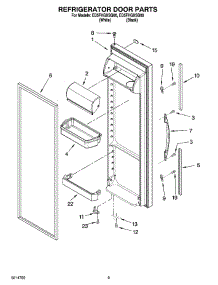 06 - Refrigerator Door Parts parts for Whirlpool Refrigerator ED5FHGXSQ00 from AppliancePartsPros.com