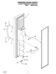 07 - Freezer Door Parts parts for Whirlpool Refrigerator 7GS6SHEXPL01 from AppliancePartsPros.com