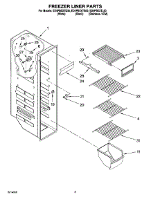 04 - Freezer Liner Parts parts for Whirlpool Refrigerator ED5PBEXTQ00 from AppliancePartsPros.com