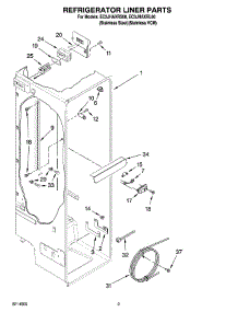 02 - Refrigerator Liner Parts parts for Whirlpool Refrigerator EC3JHAXRS00 from AppliancePartsPros.com