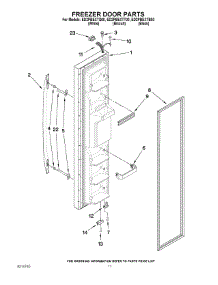07 - Freezer Door Parts parts for Whirlpool Refrigerator ED2PBEXTB00 from AppliancePartsPros.com
