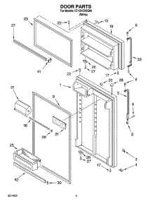 02 - Door Parts parts for Whirlpool Refrigerator ET1CHEXSQ00 from AppliancePartsPros.com